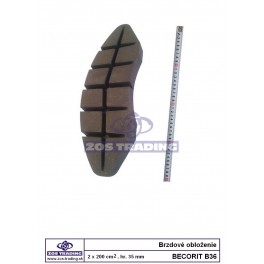 OBLOZENIE BRZDOVÉ BECORIT B36 HR.35MM 1X200CM2 L